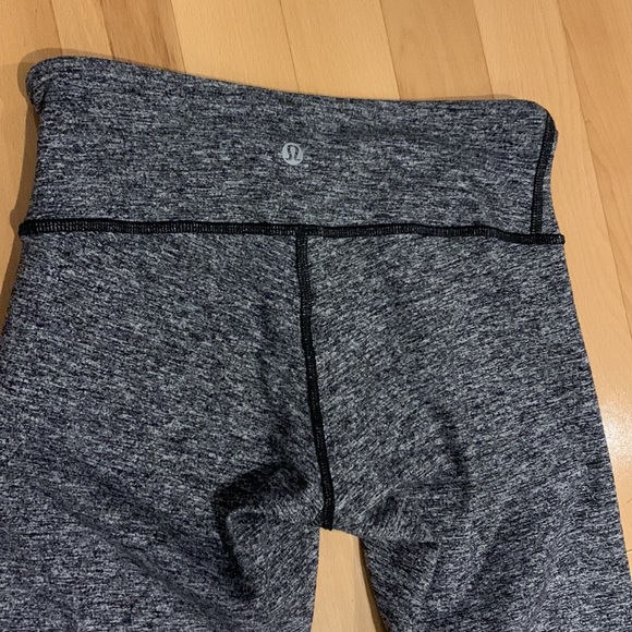 Lululemon Wunder Under Heathered Black & Grey Low-Rise leggings - size 4 - Picture 9 of 16